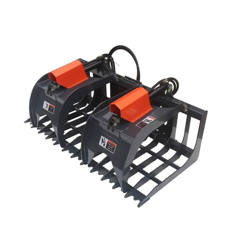 TMG Industrial 72" Skid Steer Rock Skeleton Grapple