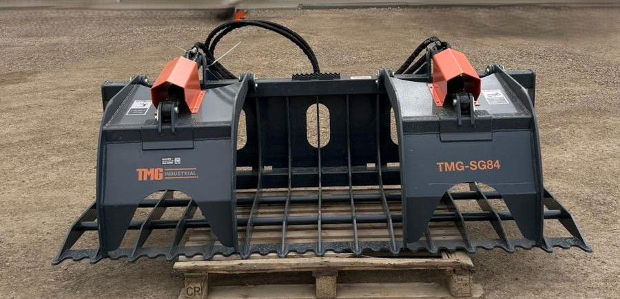 TMG Industrial 84" Skid Steer Rock Skeleton Grapple